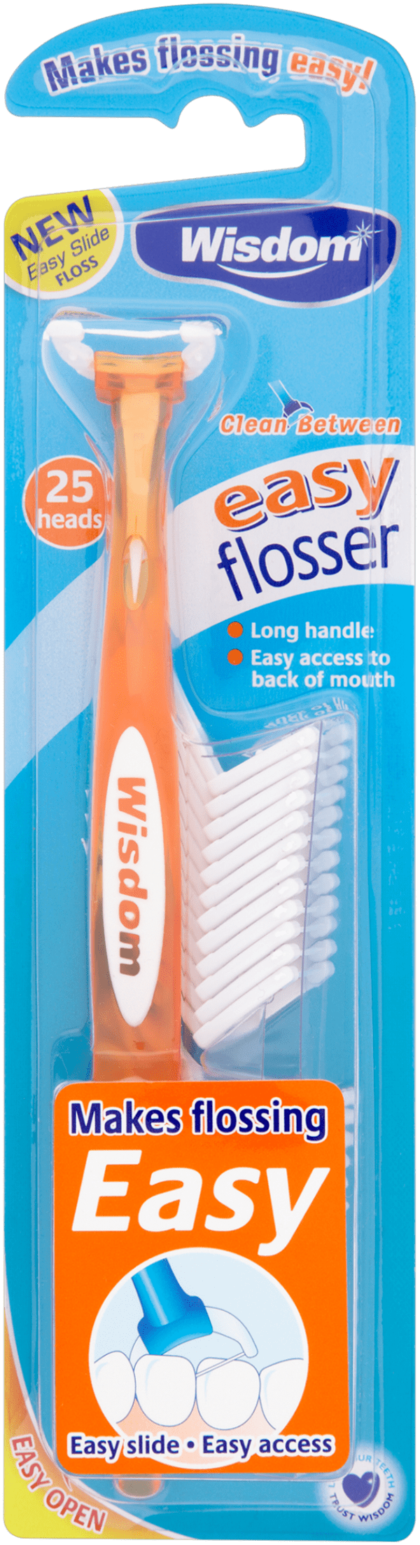 Wisdom Easy Floss Daily Flosser in packaging