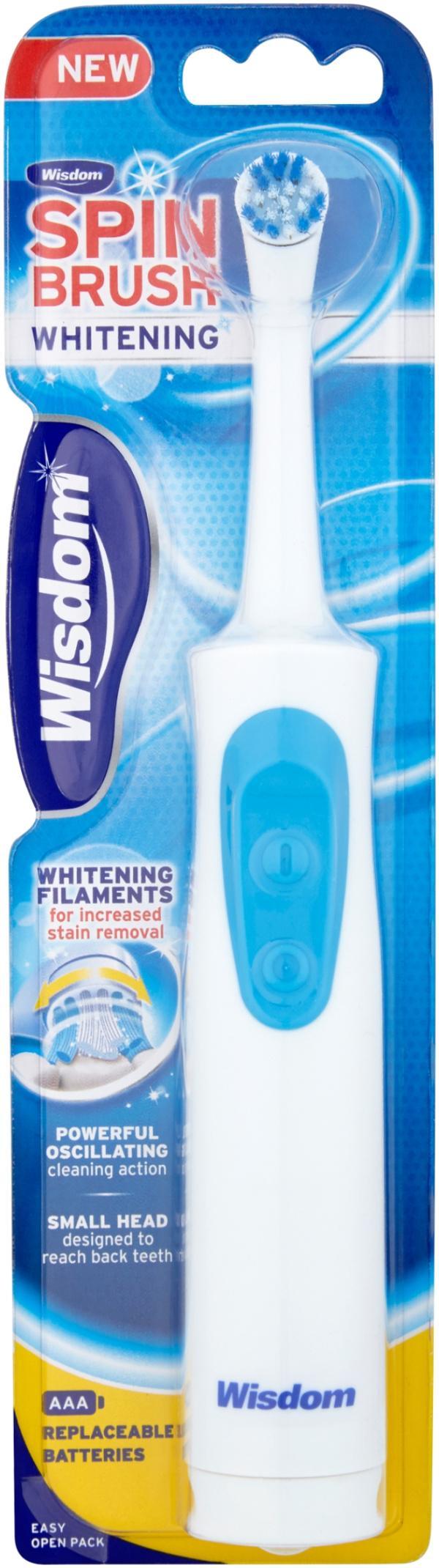 Wisdom Spinbrush Whitening in packaging