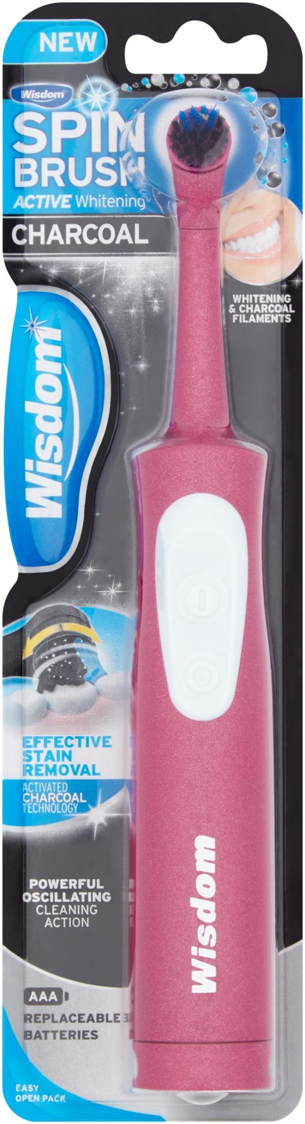 Wisdom Spin Brush Charcoal in packaging