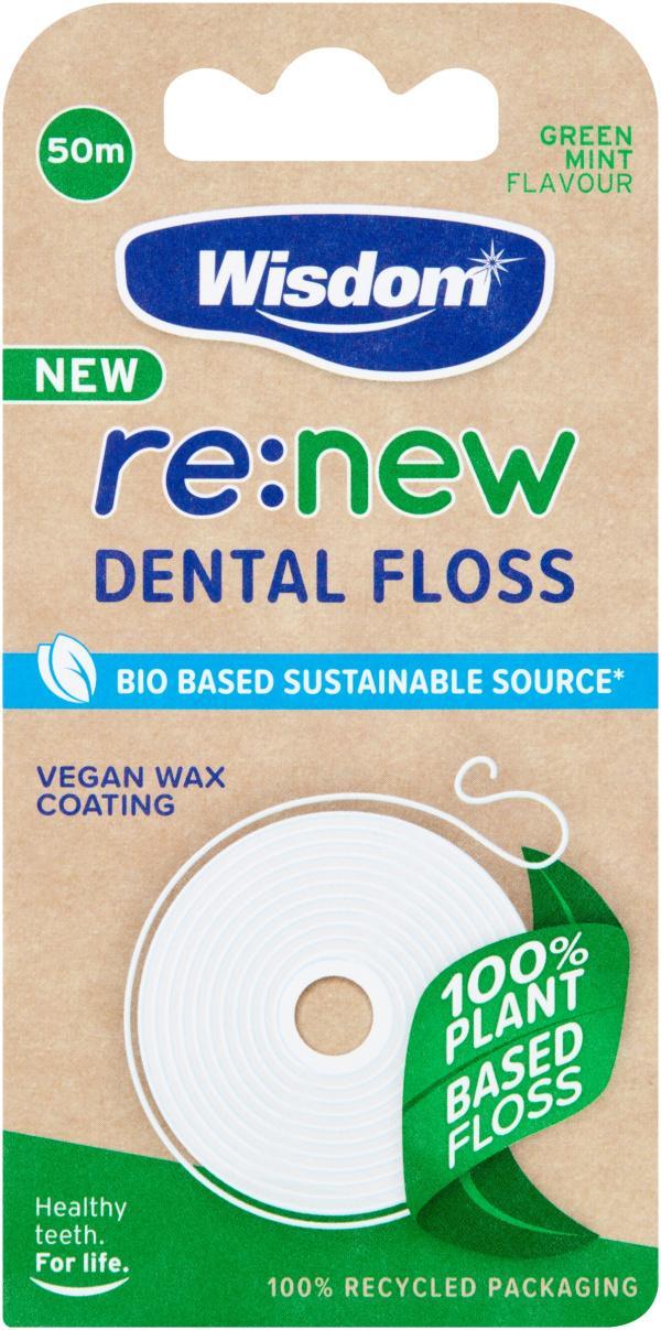 Wisdom re:new Dental Floss in packaging