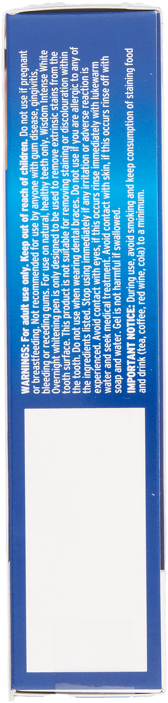 Wisdom Intense White Overnight teeth whitening pen