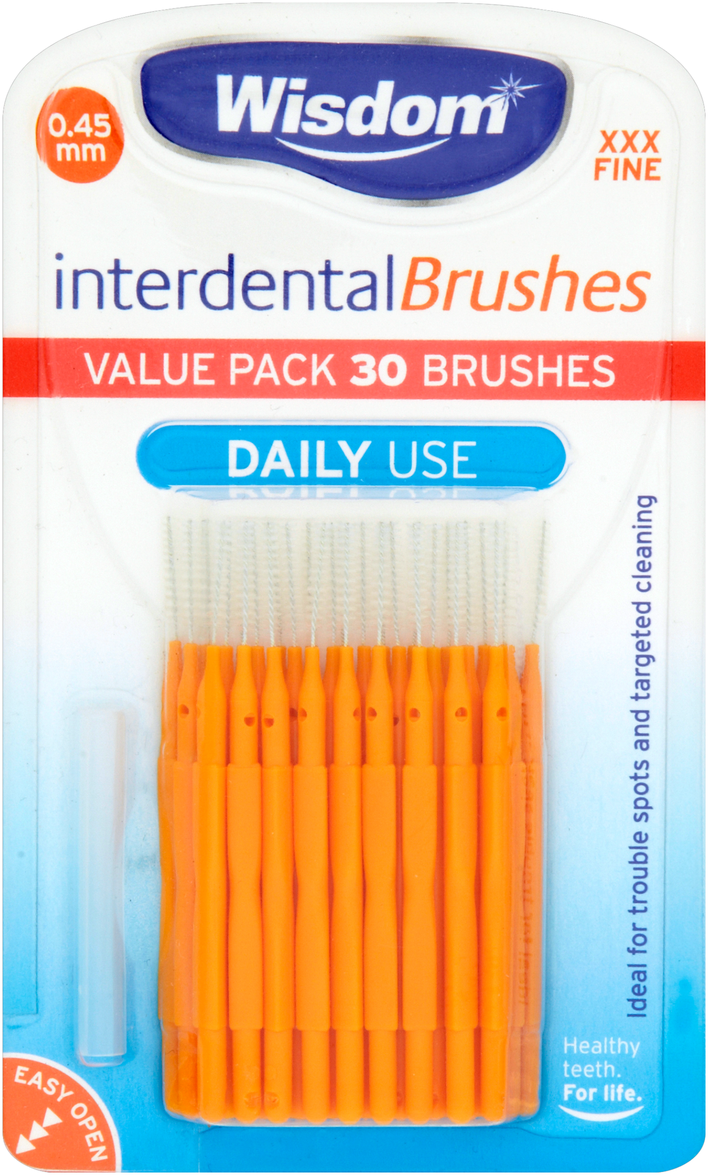 Wisdom Daily Use 0.45mm 30 Pack in packaging