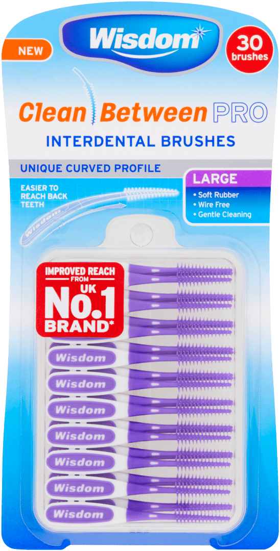 Clean Between Pro Interdental Brushes Large Purple - Wisdom Toothbrushes