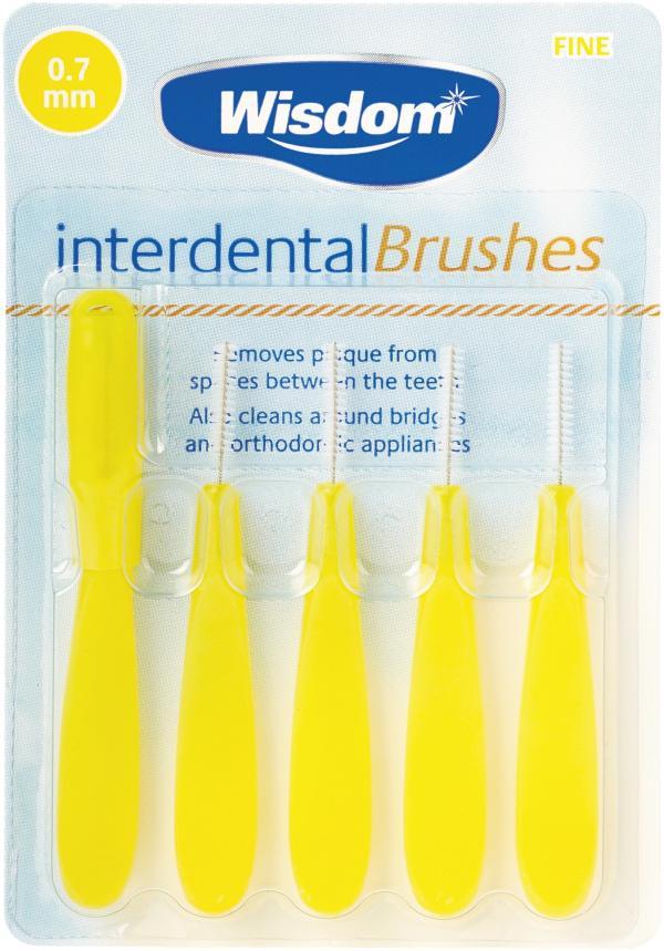 Wisdom Interdental Brushes 0.7mm in packaging