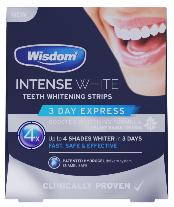 Intense White 3 Day Express Teeth Whitening Strips With Totarol
