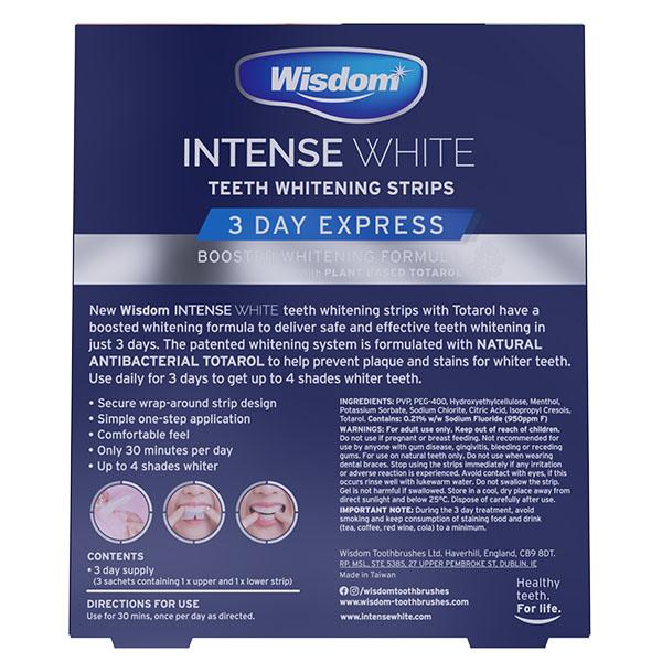 Intense White 3 Day Express Teeth Whitening Strips With Totarol - Image 4